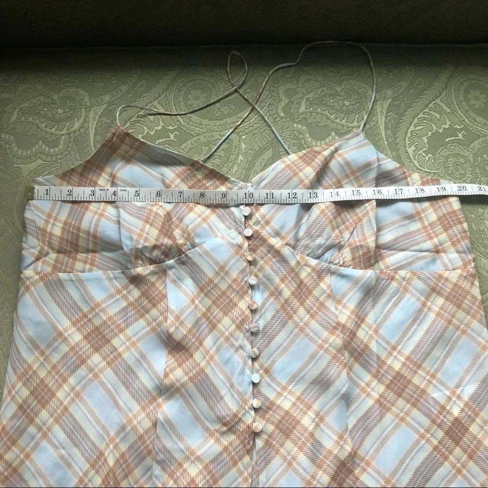 NWT J. Crew Button-front Camisole Top in Golden Hour Tartan Size XL - Picture 2 of 14